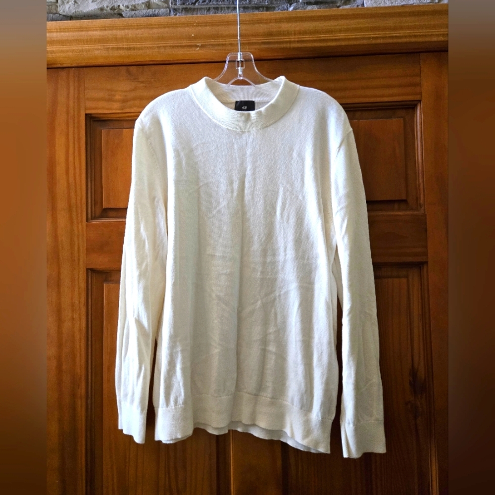 H&M  Crewneck Sweater Lightweight Knit MENS SLIM FIT XL